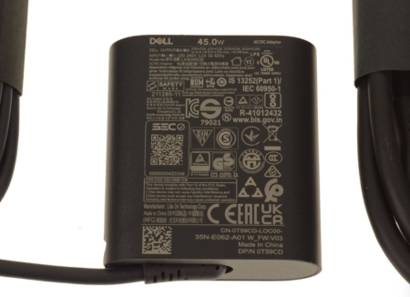 Genuine Dell OEM AC Power Adapter 45-watt power USB C (USB Type-C) DP/N: 01J12J 1J12J for Dell XPS 13 9315 2-in-1 Product specifications:                       Condition : Brand New Laptop Brand : Dell Fit Model Number :  Dell XPS 13 9315 2-in-1 Dell DP/N  Number : 01J12J 1J12J  WC0RY P07C8 WCRPM 36HFH T59CD M5GT1 Dell P/N : HDCY5 T6V87 AC Power Adapter  (100-240V-13A 50/60Hz Input.Output 5V/9V/15V/20V - 3A/3A/3A/2.5A) Compatibblity Model : Dell XPS 13 9315 2-in-1 Dell XPS 13 9315 Dell XPS 13 (7390) Dell Latitude 7390 2-in-1 Dell Latitude 7220 Rugged Dell Chromebook 7486 Dell Chromebook 13 (3380), 11 (5190), 11 (5190) 2-in-1 Dell Latitude 13 (7370), 5285 2-in-1, 5289 2-in-1, 7285 2-in-1, 5290, 7390, 7389 2-in-1, 7212 Rugged, 5290 2-in-1, 7210 2-in-1, 7200 2-in-1 Dell XPS 12 (9250), 13 (9370), 13 (9380), 13 (7390) 2-in-1, 13 (9300), 13 (9365) 2-in-1, 13 (9310), 13 (9310) 2-in-1